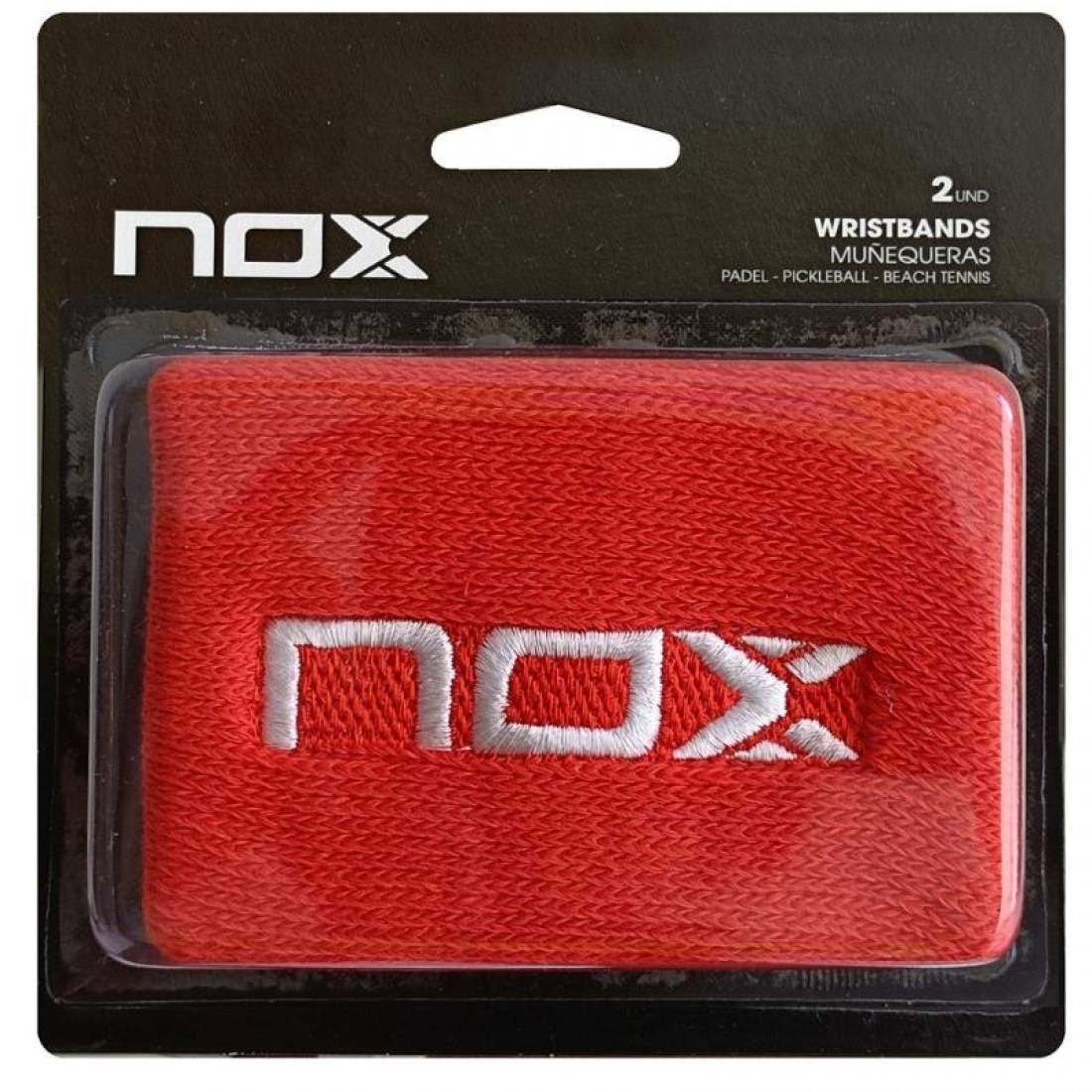 Nox Wristbands – Red & White (1 Pair)