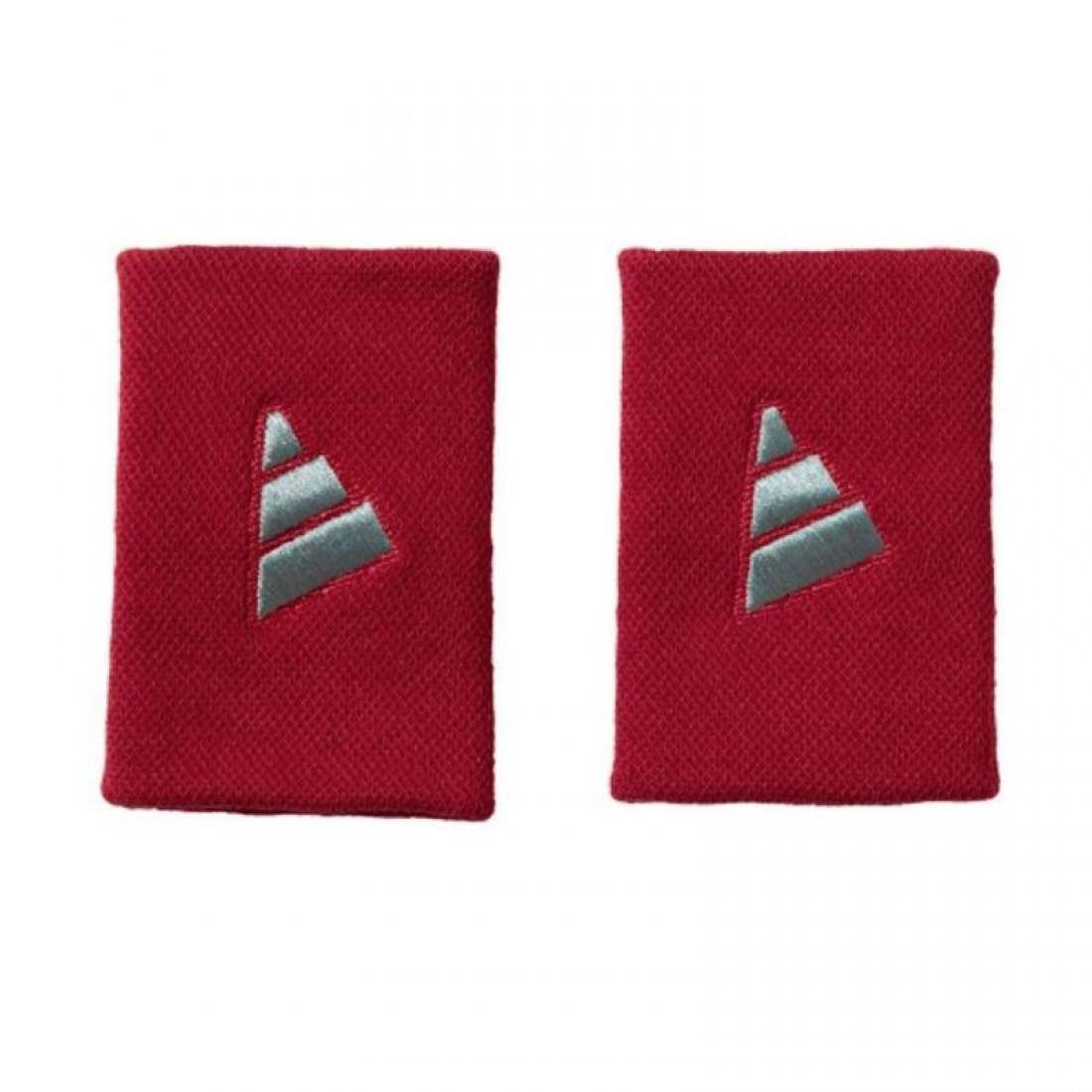 Adidas Long Wristbands – Red & Grey (1 Pair)